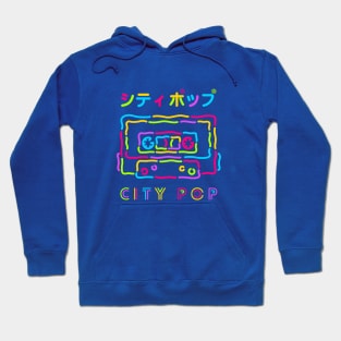 City Pop Cassette Blue Hoodie